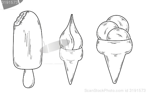 Image of sketch of the ice cream