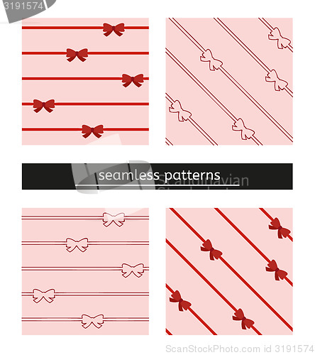 Image of seamless pattern with bows