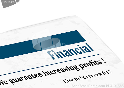 Image of newspaper - financial, profit