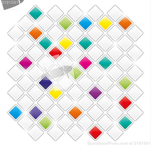 Image of field of gray and color squares