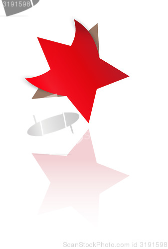 Image of red star with bent corners