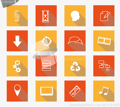 Image of vector collection of flat icons