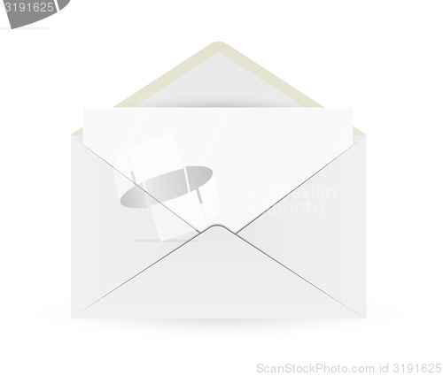 Image of white envelope and paper