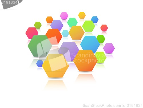 Image of hexagons with different size