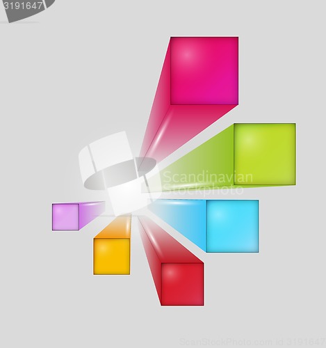 Image of three dimensional squares