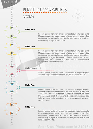 Image of infographic puzzle vector