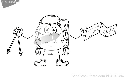 Image of tourist sketch