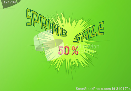 Image of spring sale boom vector background