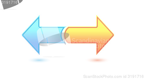 Image of two inverse arrows