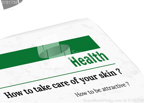 Image of newspaper - health