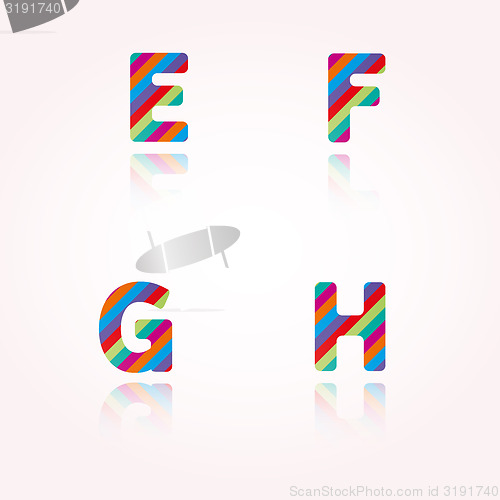 Image of color alphabet letters
