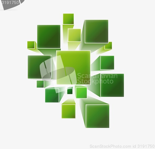 Image of three dimensional squares