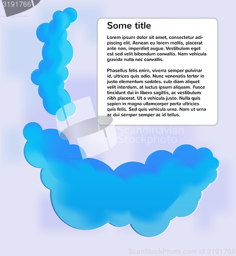 Image of page template with blue clouds