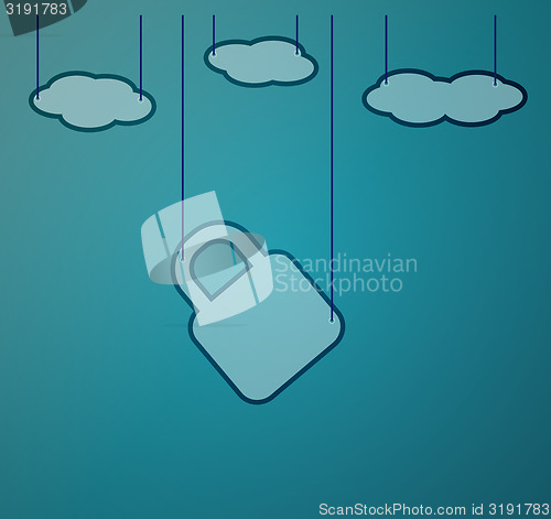 Image of blue background with lock