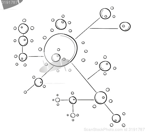 Image of sketch of the circles connected by lines