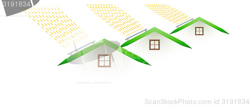 Image of houses and smoking roofs