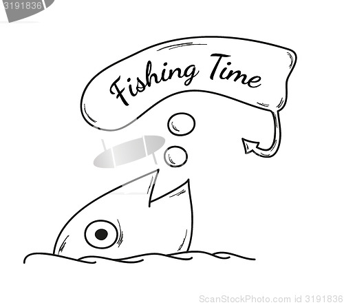 Image of fish and fishing time