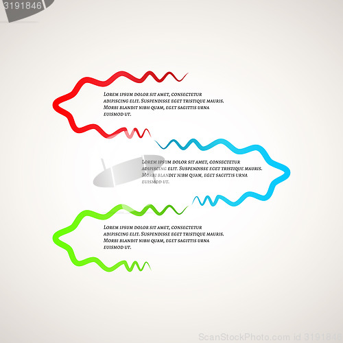 Image of infographics - three color waves