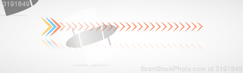 Image of color arrows with reflection