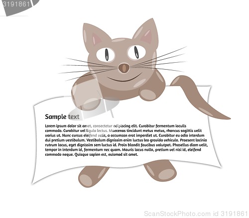Image of cat with paper