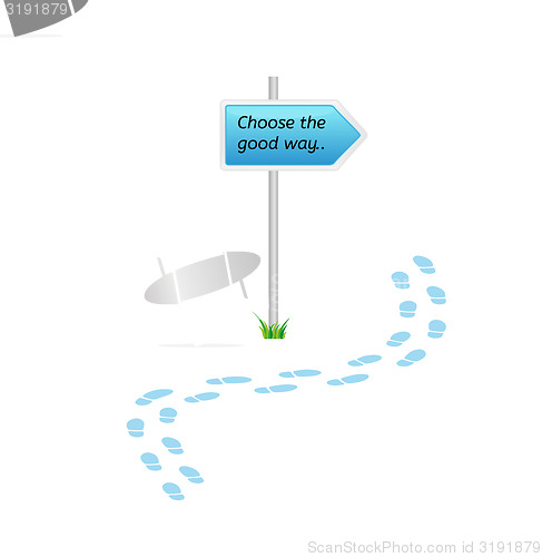 Image of signs with choose the good way