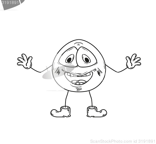 Image of laugh emoticon sketch