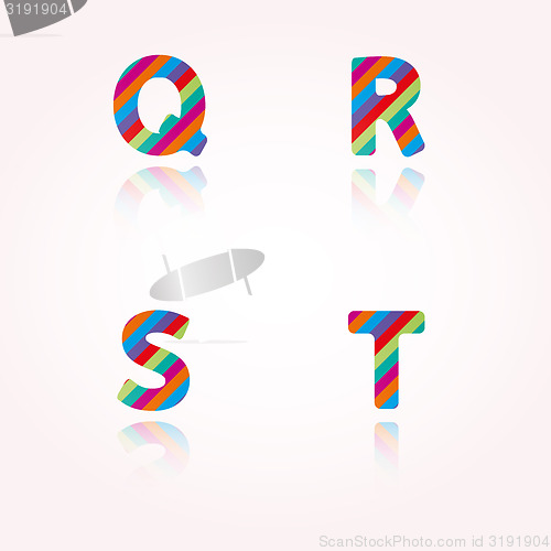 Image of color alphabet letters