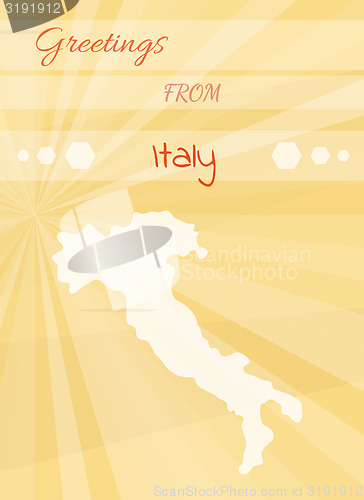 Image of greetings from italy