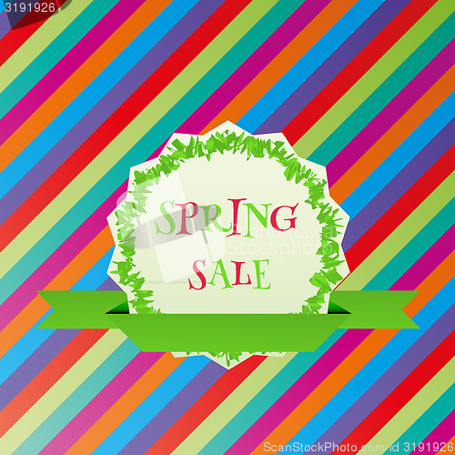 Image of spring sale colorful vector background