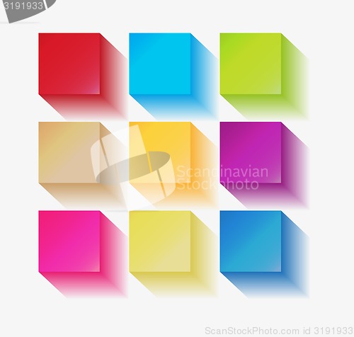 Image of three dimensional squares