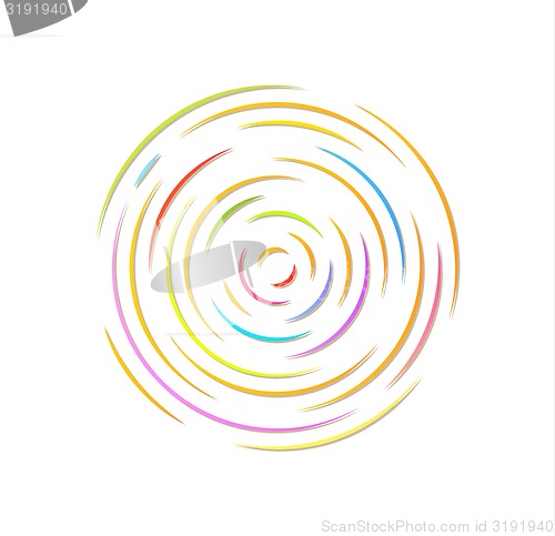 Image of circle with color rounded lines
