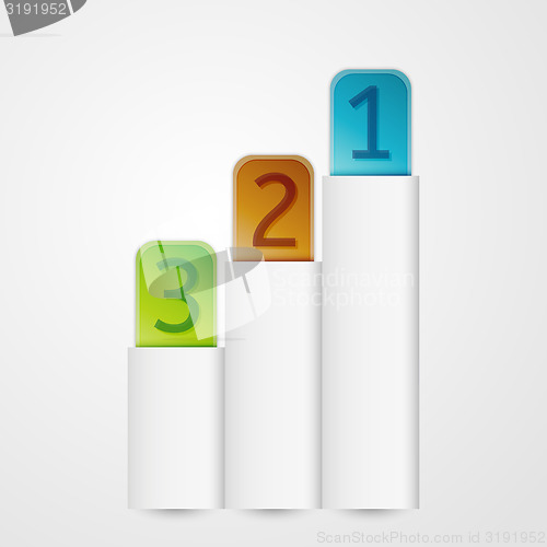 Image of vertical banners with numbers