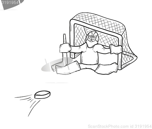 Image of sketch of the goalkeeper