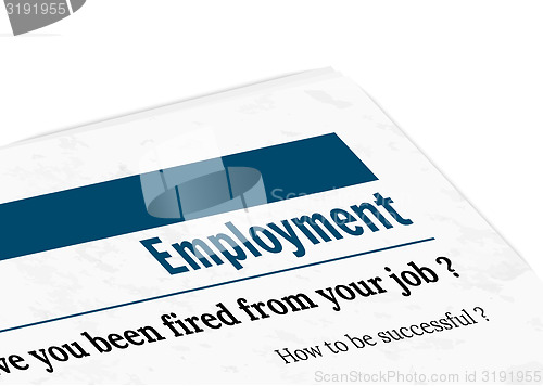 Image of newspaper - employment