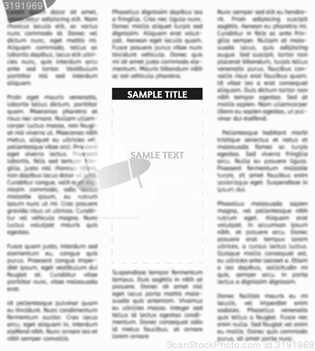 Image of Vector unsharp newspaper