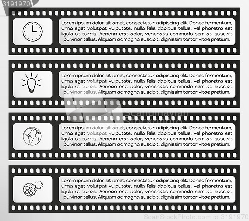 Image of infographic vector filmstrip