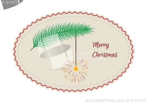 Image of retro merry christmas sign