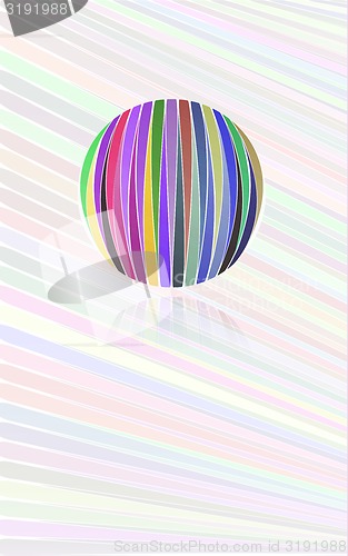 Image of background with color lines and color ball