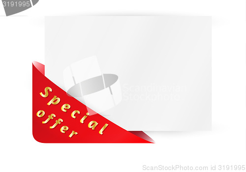 Image of triangle pocket with special offer