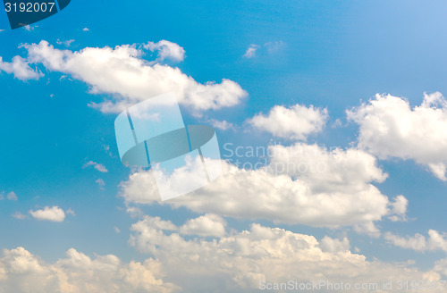 Image of blue sky with white clouds