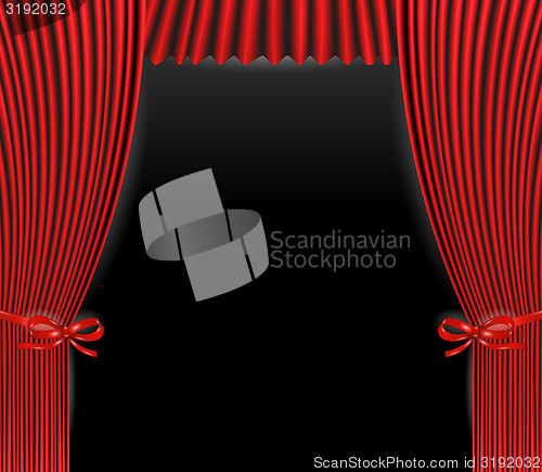 Image of red curtain