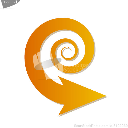 Image of gradient spiral arrow