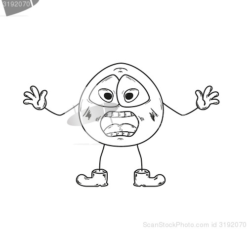 Image of emoticon shout sketch