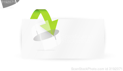 Image of arrow and paper