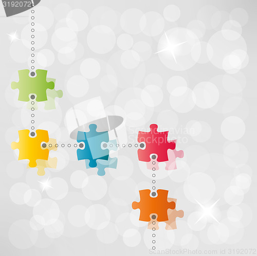 Image of vector puzzle path background