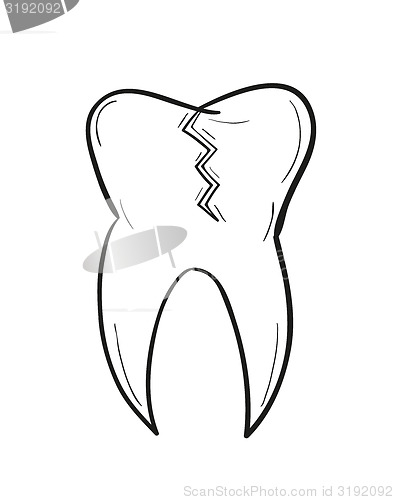 Image of sketch of the tooth with defect