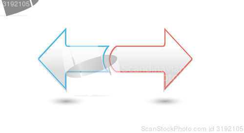 Image of two inverse arrows