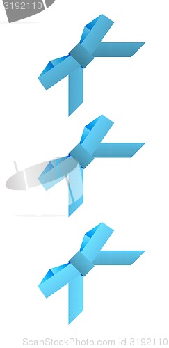 Image of blue dotted bows