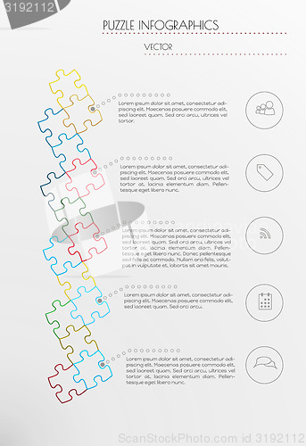 Image of infographic puzzle vector
