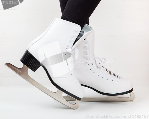 Image of Detail of ice skates